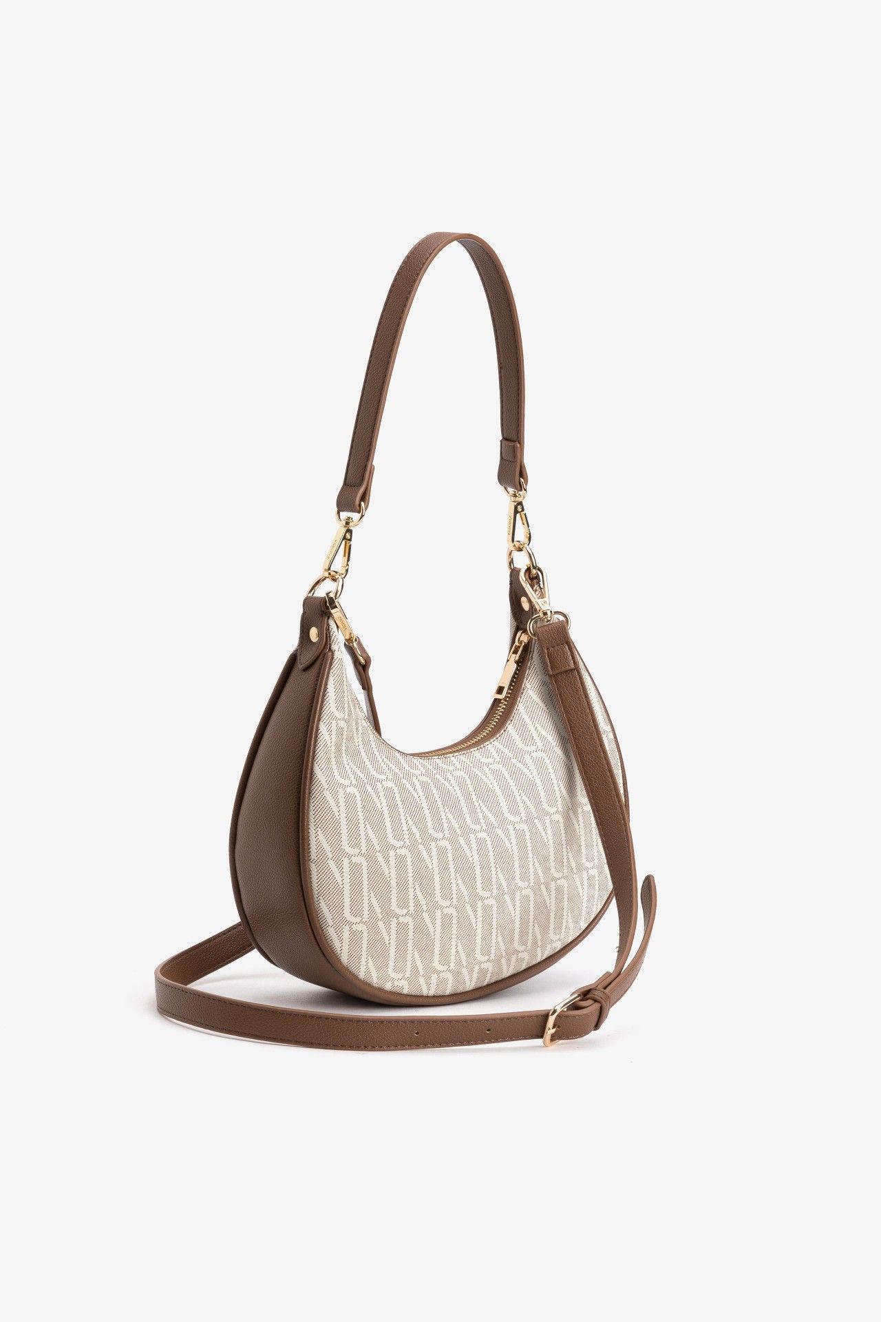 Bolso Vilanova Beige y Marrón Estampado Geométrico, vista 2