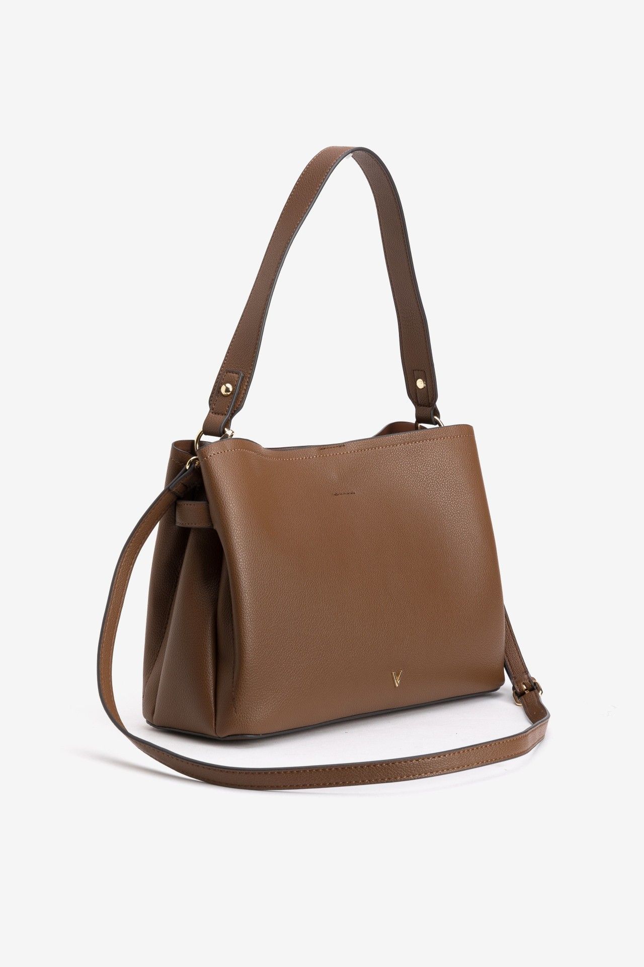 Bolso city Vilanova Camel con Cierre Dorado, vista 2