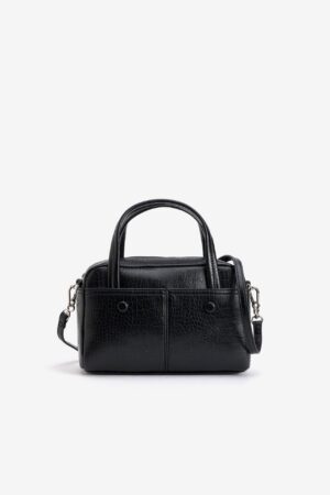 Bolso City Vilanova Negro Efecto Cocodrilo, vista 1