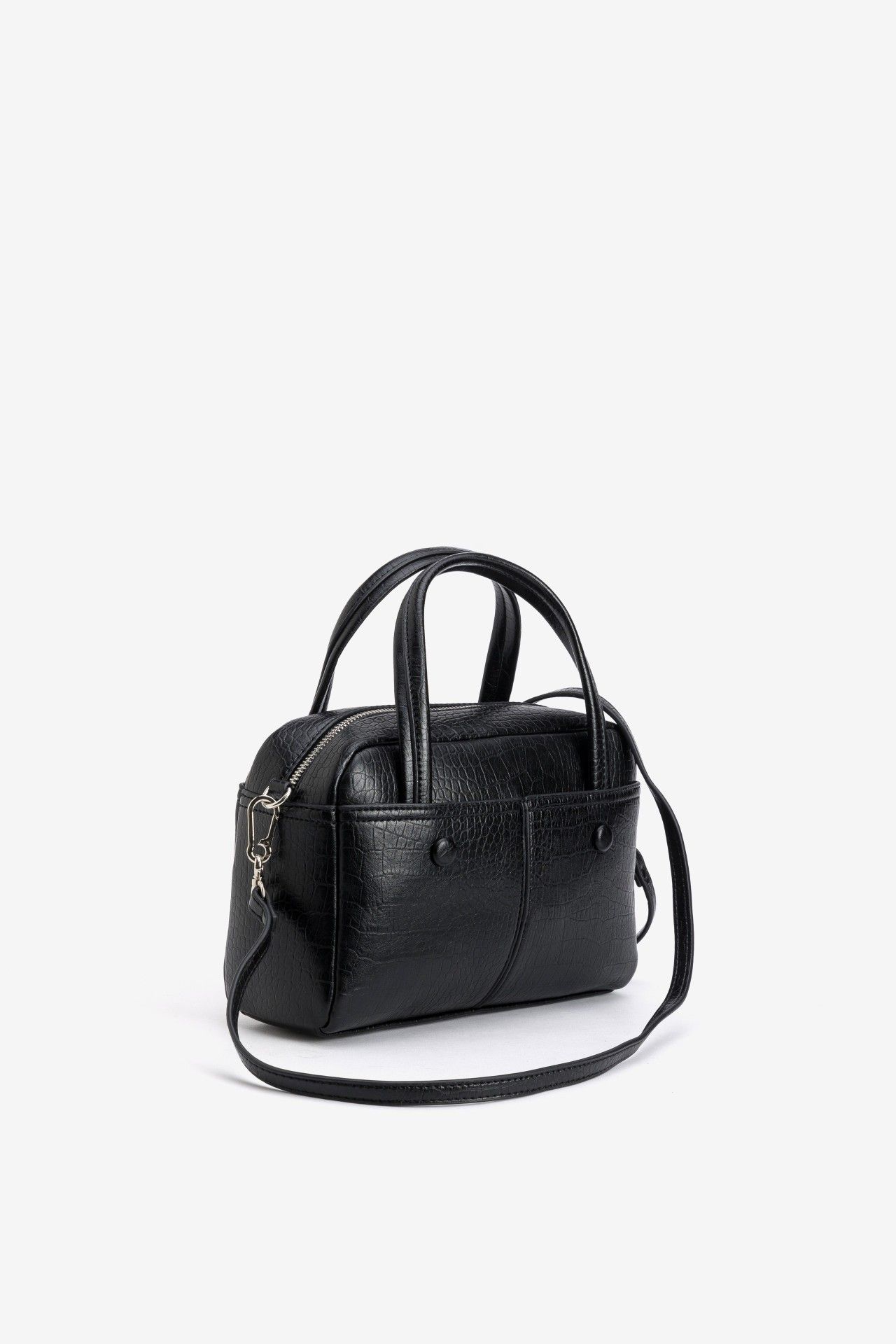 Bolso City Vilanova Negro Efecto Cocodrilo, vista 2
