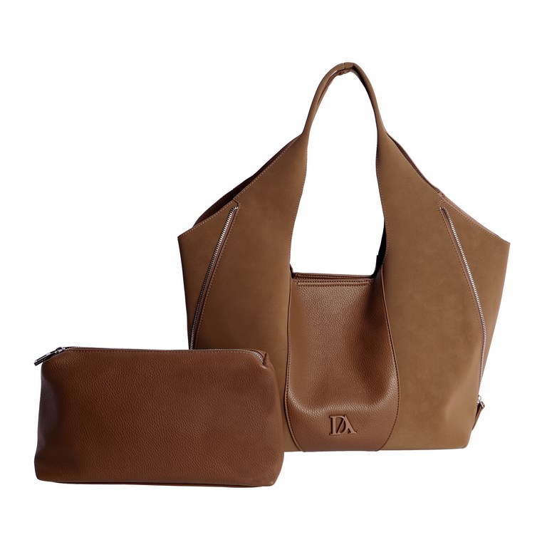 Bolso de hombro Sorela Don Algodón Camel, vista 4