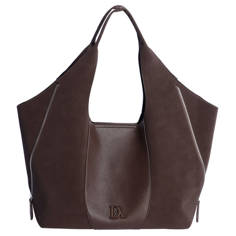 Bolso de hombro Sorela Don Algodón Marrón Chocolate, vista 1