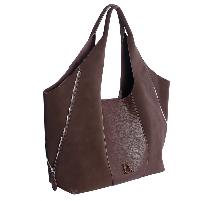 Bolso de hombro Sorela Don Algodón Marrón Chocolate, vista 2