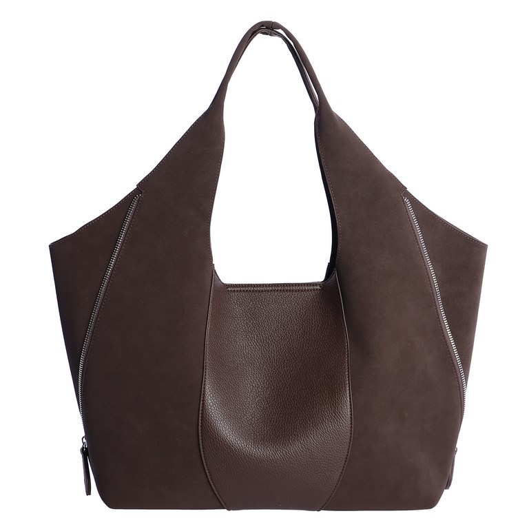 Bolso de hombro Sorela Don Algodón Marrón Chocolate, vista 3