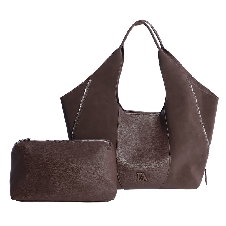 Bolso de hombro Sorela Don Algodón Marrón Chocolate, vista 4
