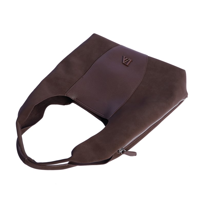 Bolso de hombro Sorela Don Algodón Marrón Chocolate, vista 5