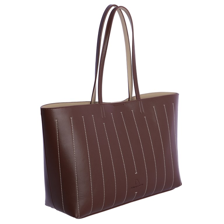 Bolso shopper Zarela Don Algodón Marrón, vista 2