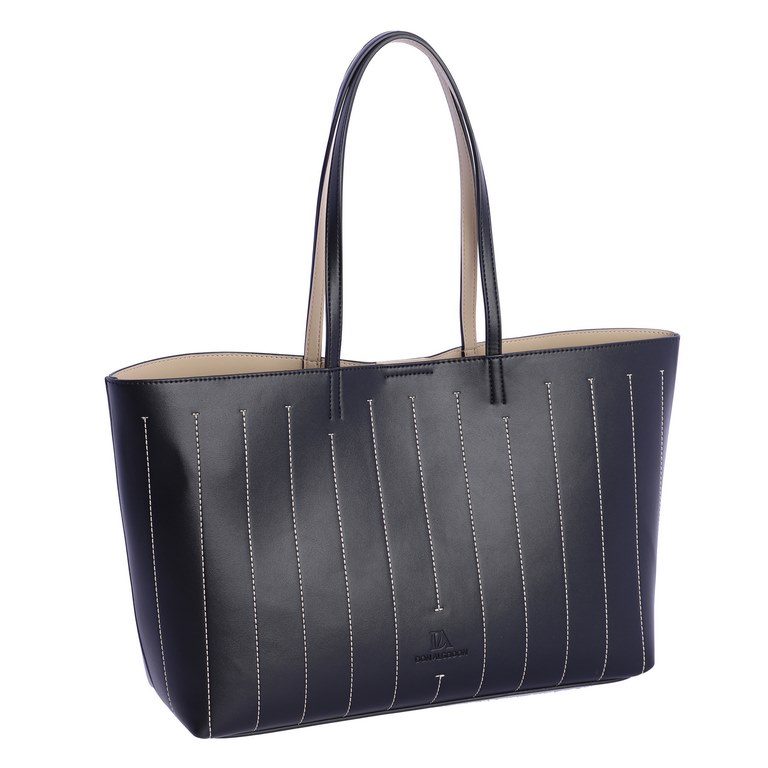 Bolso shopper Zarela Don Algodón Negro, vista 2