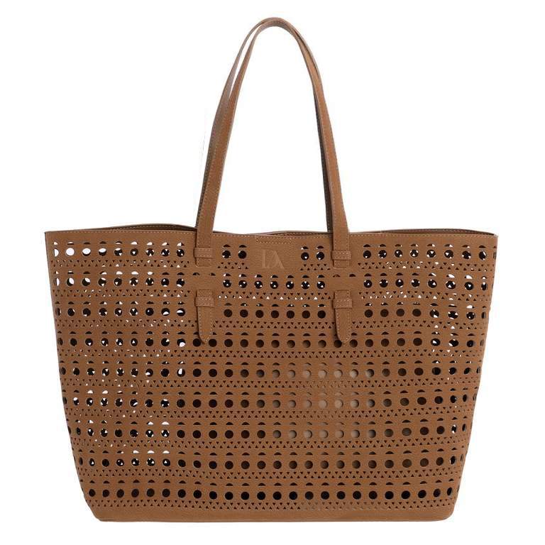 Bolso shopper Orlena Don Algodón Camel, vista 1