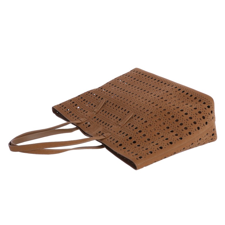 Bolso shopper Orlena Don Algodón Camel, vista 5