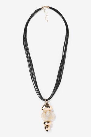 Collar Vilanova Negro con Colgante Efecto Nácar, vista 1
