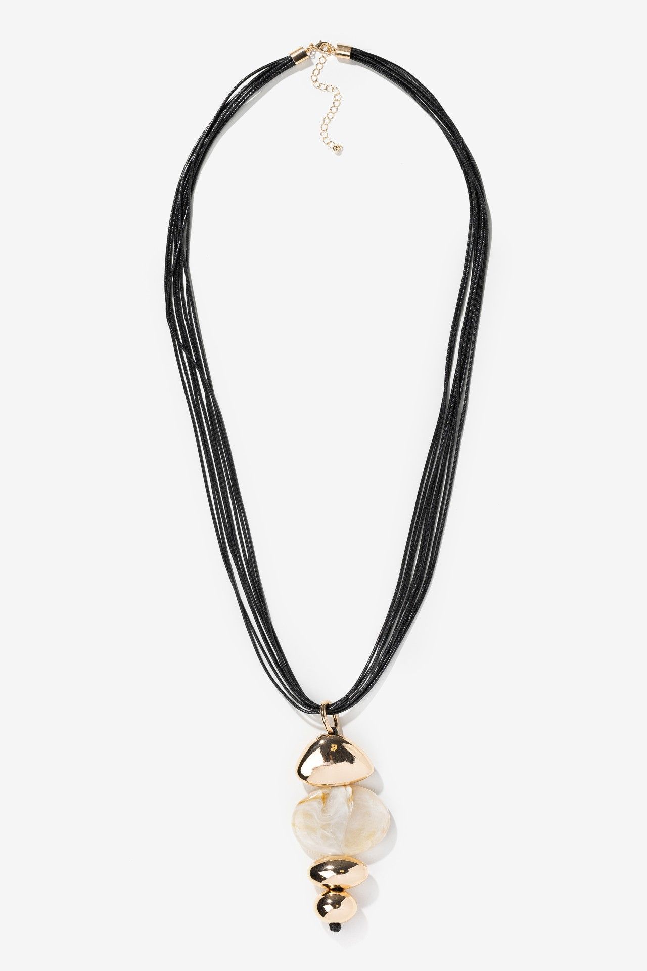 Collar Vilanova Negro con Colgante Efecto Nácar, vista 1
